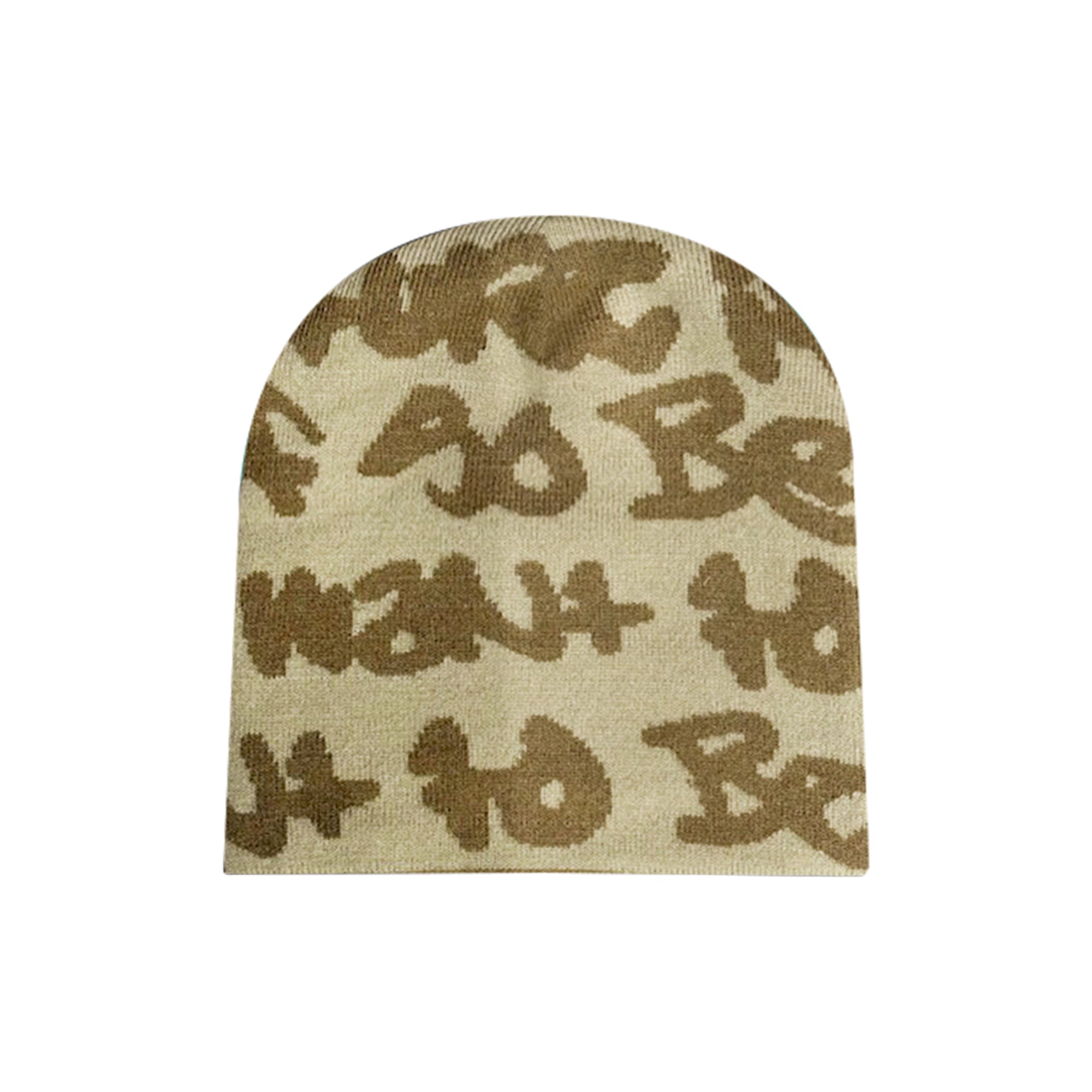 Reversible Graffiti Beanie - Beige & Sand