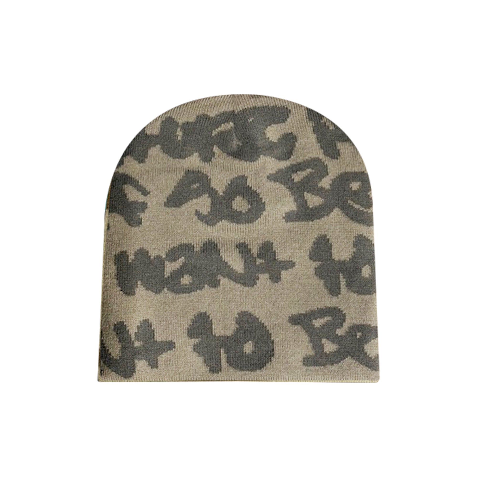 Reversible Graffiti Beanie - Grey & Beige