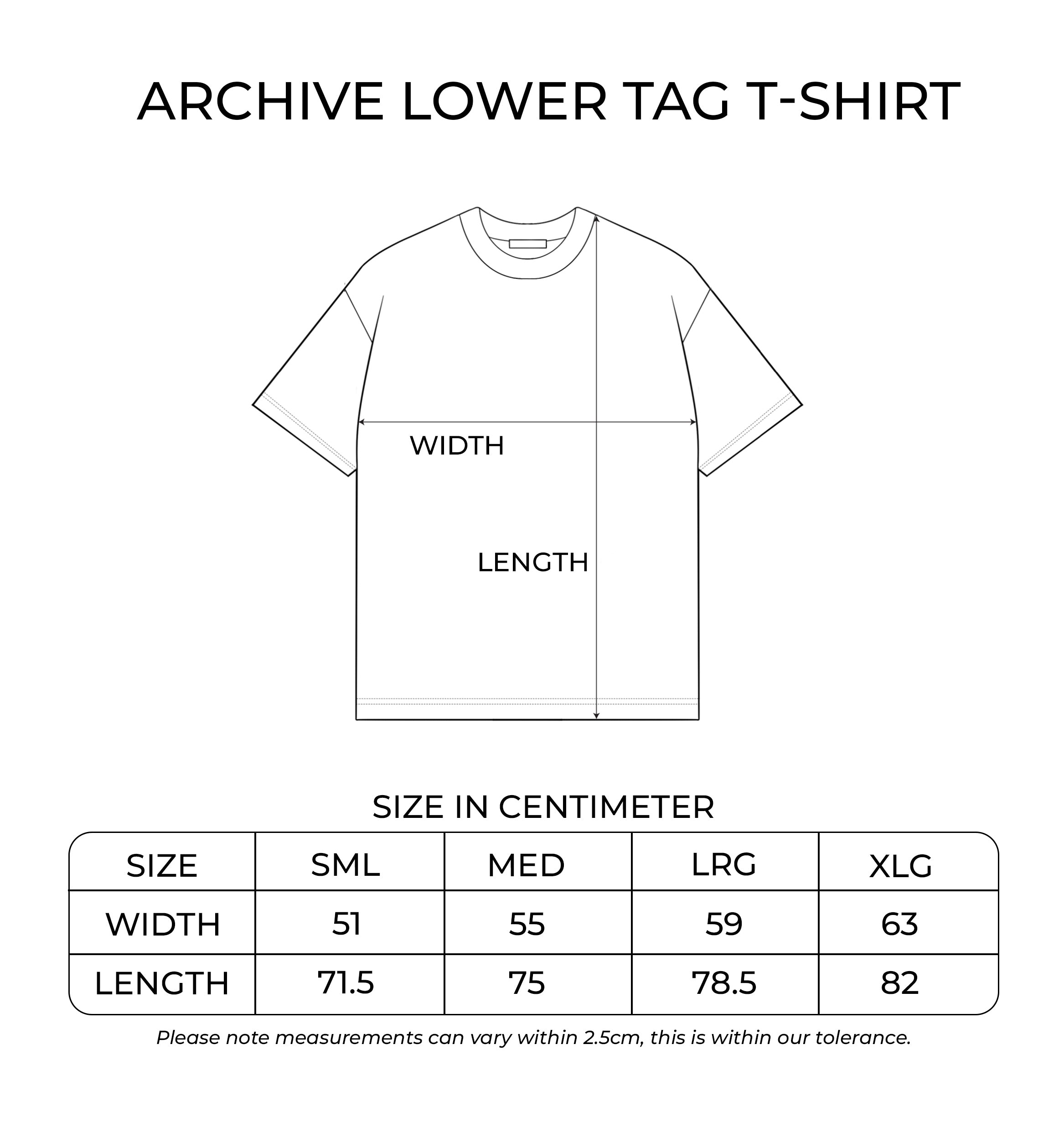 Black Archive Lower Tag T-Shirt