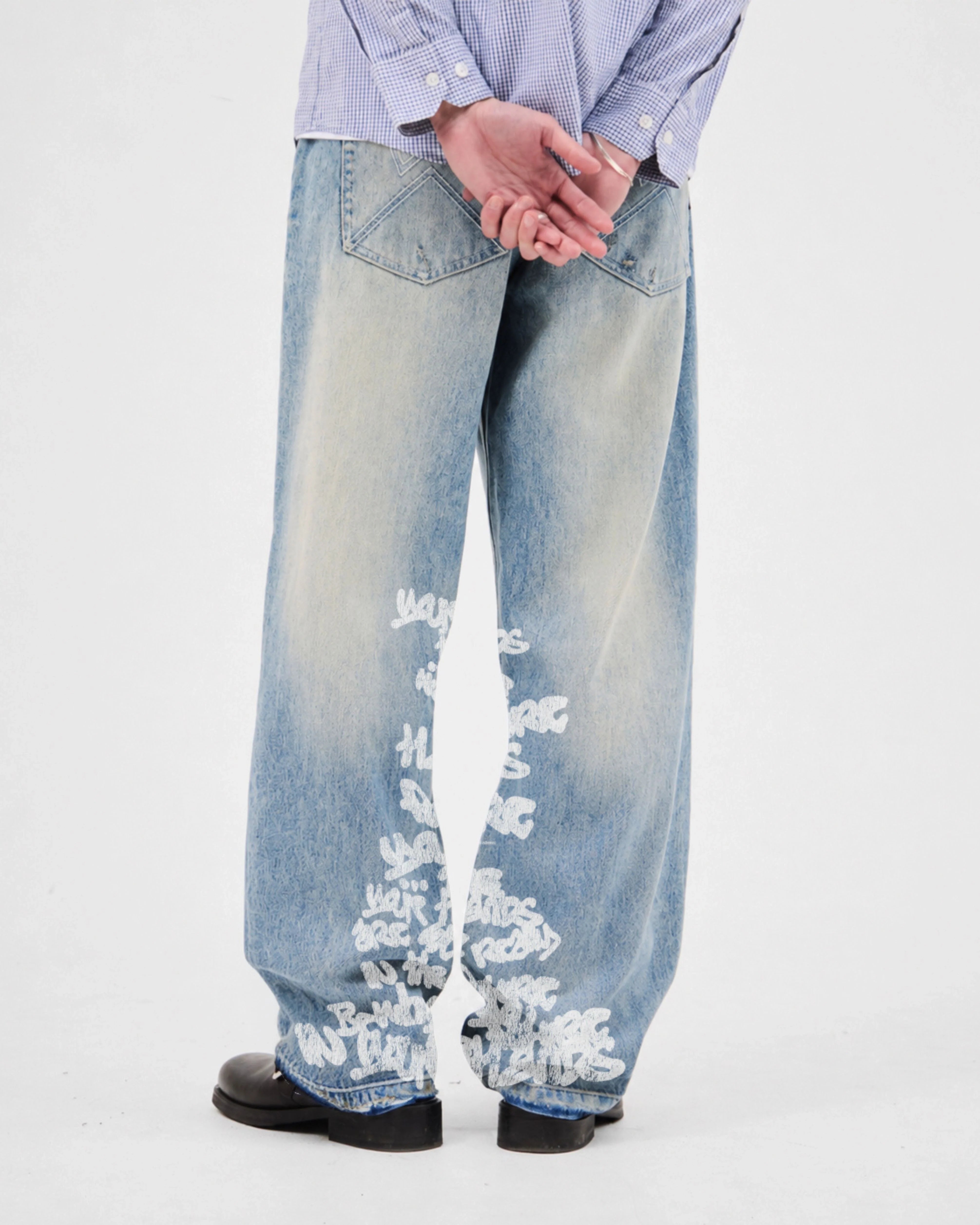 Walé Adeyemi LP Custom Denim Jeans, alternate product view
