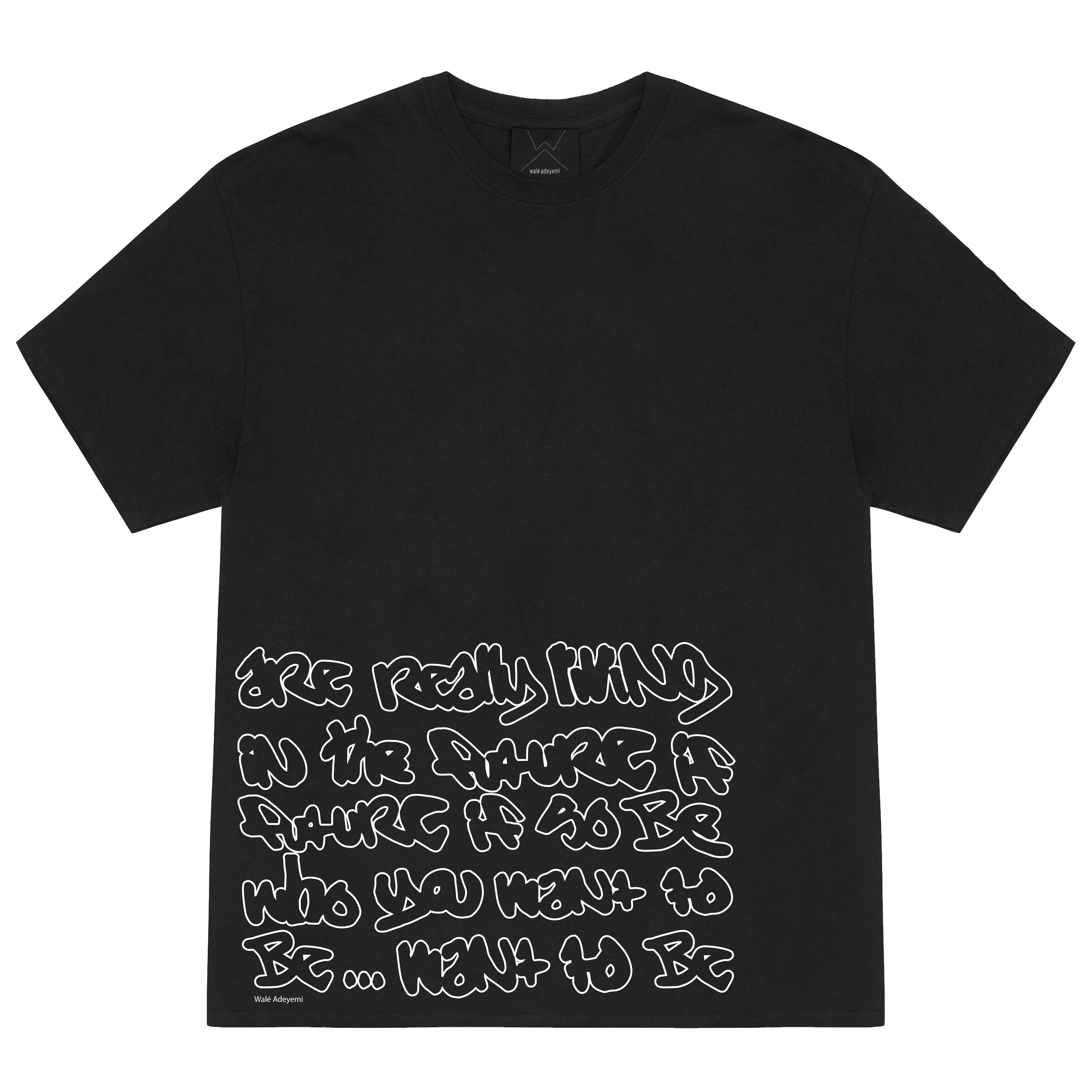 Black OG Outline T-Shirt - White Print
