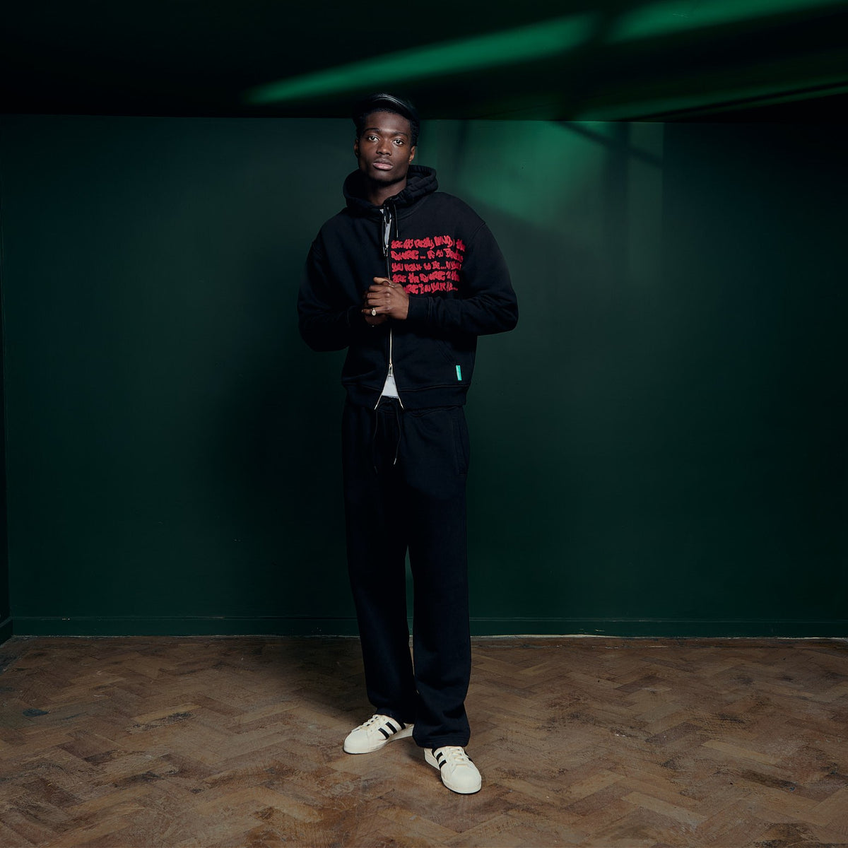 Verse Hoodie in Black/Red, Walé Adeyemi AW26, 30 Years Remastered