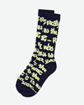 Base Line Sock - Indigo/Yellow