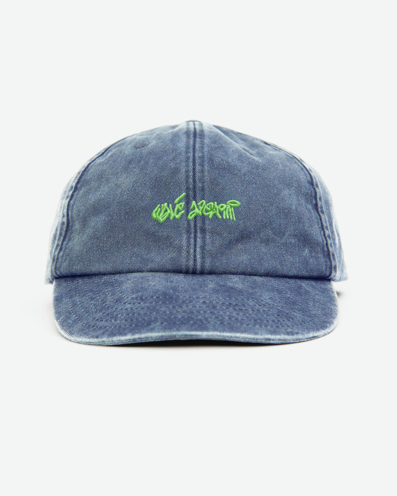 Walé Adeyemi Chorus Cap six-panel graffiti cap in Blue/Lime