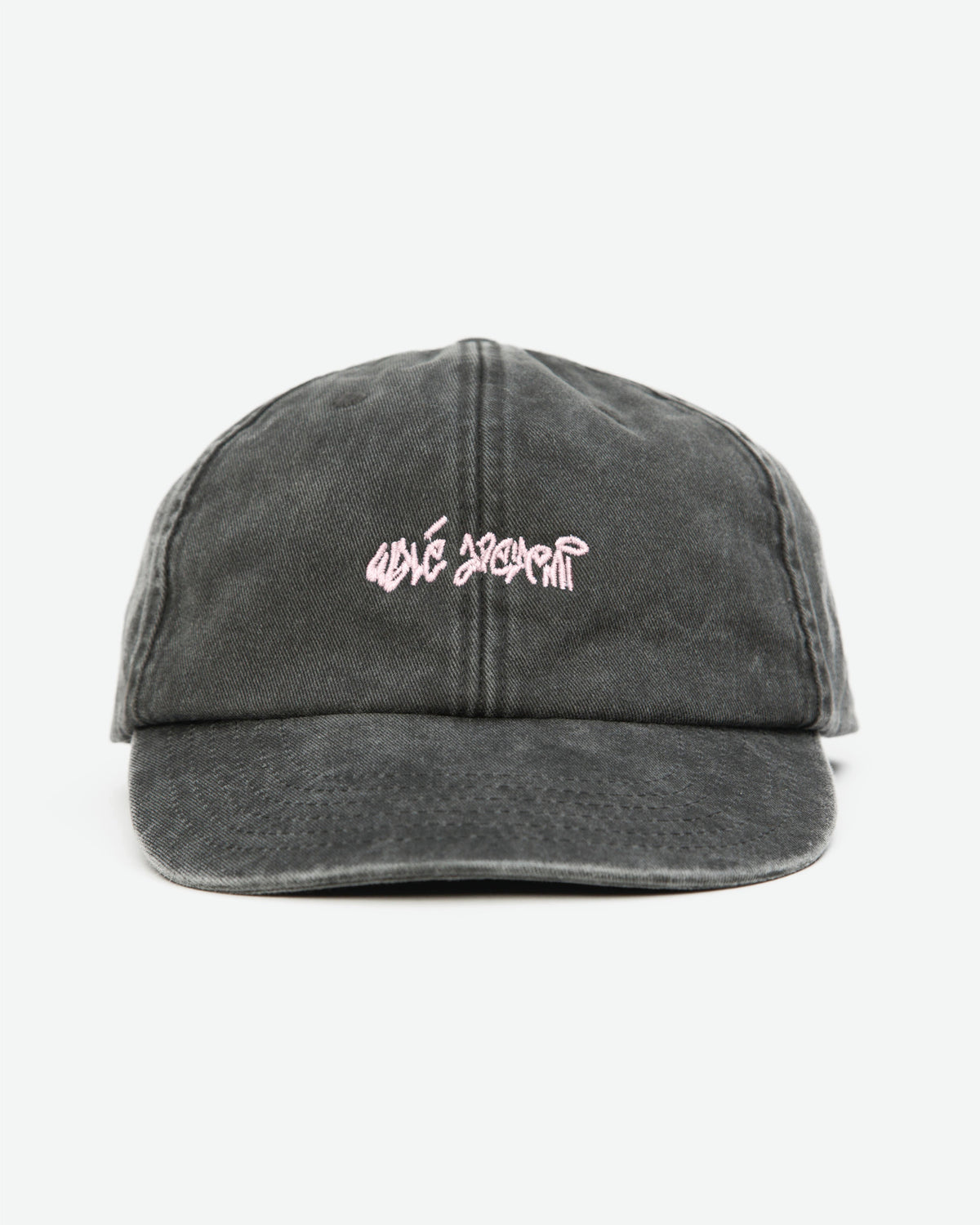 Walé Adeyemi Chorus Cap six-panel graffiti cap in Grey/Pink