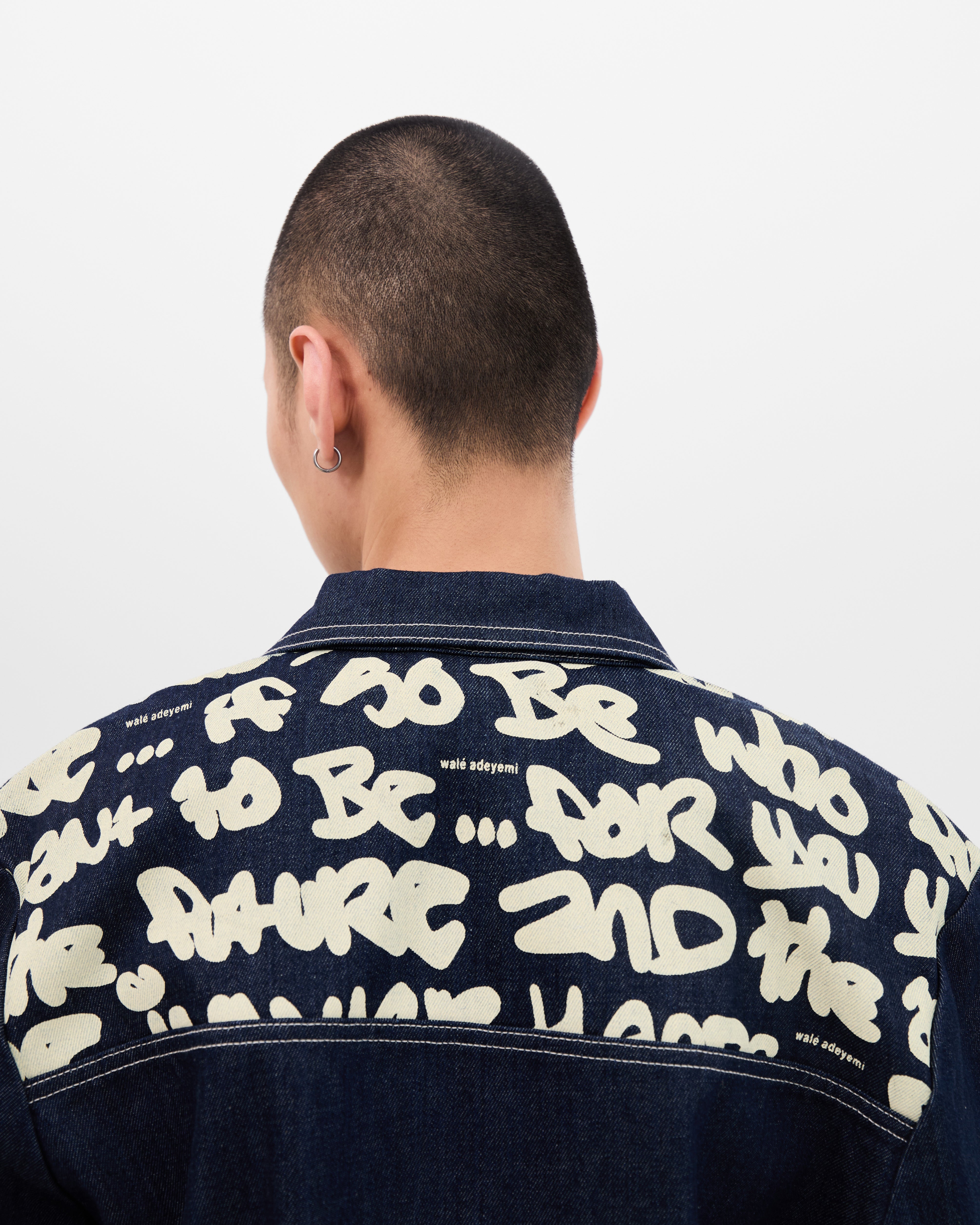 Archive Graf Denim Jacket - Navy/Lemon