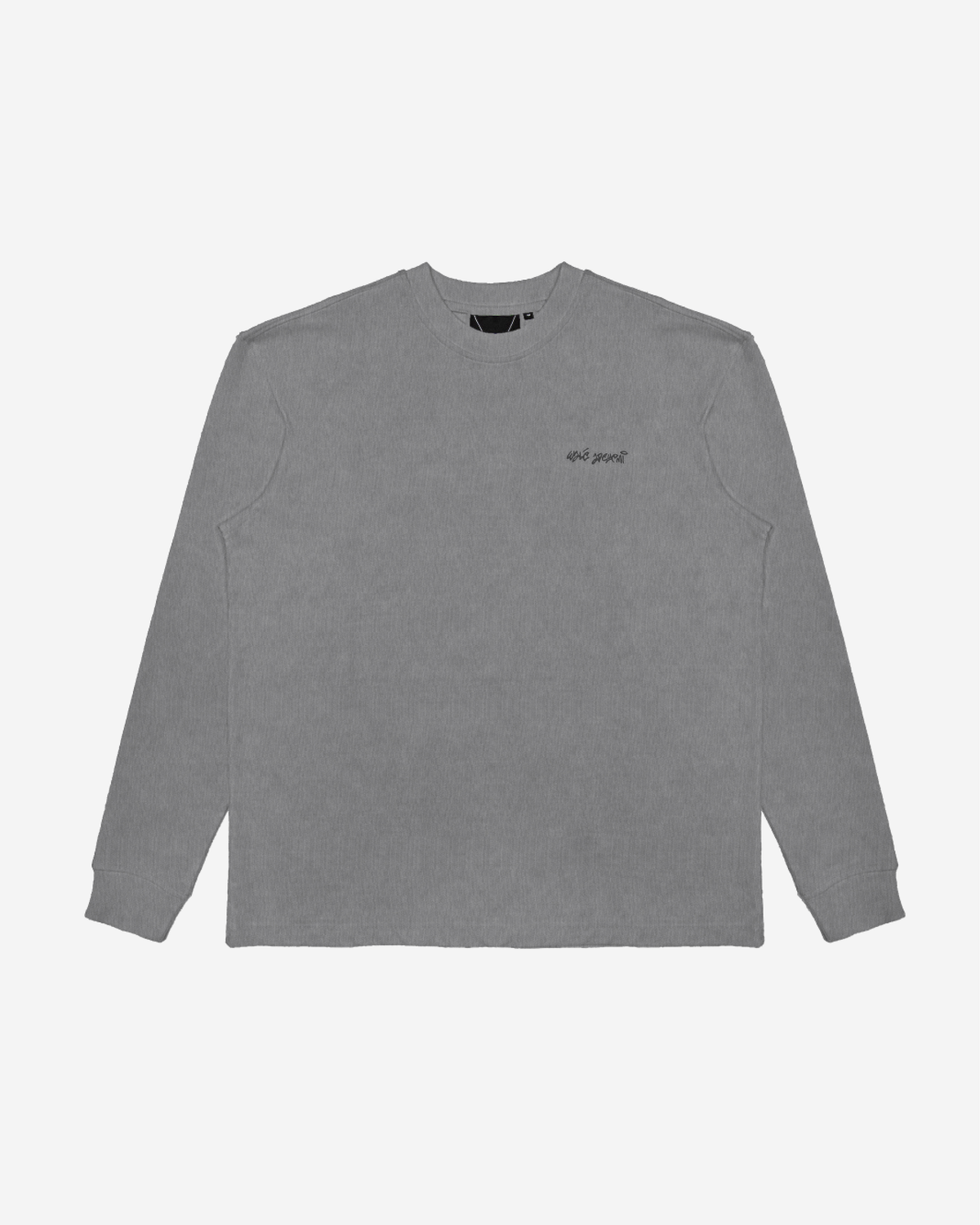 Grey shirt with Wale Adeyemi logo on chest front view