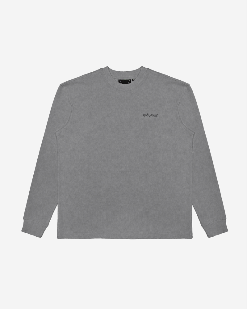 Grey shirt with Wale Adeyemi logo on chest front view