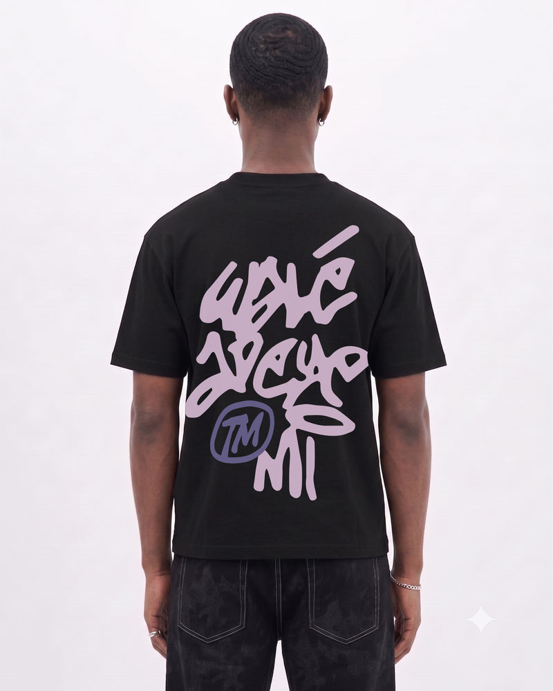 Vinnie T-shirt - Black/Pink