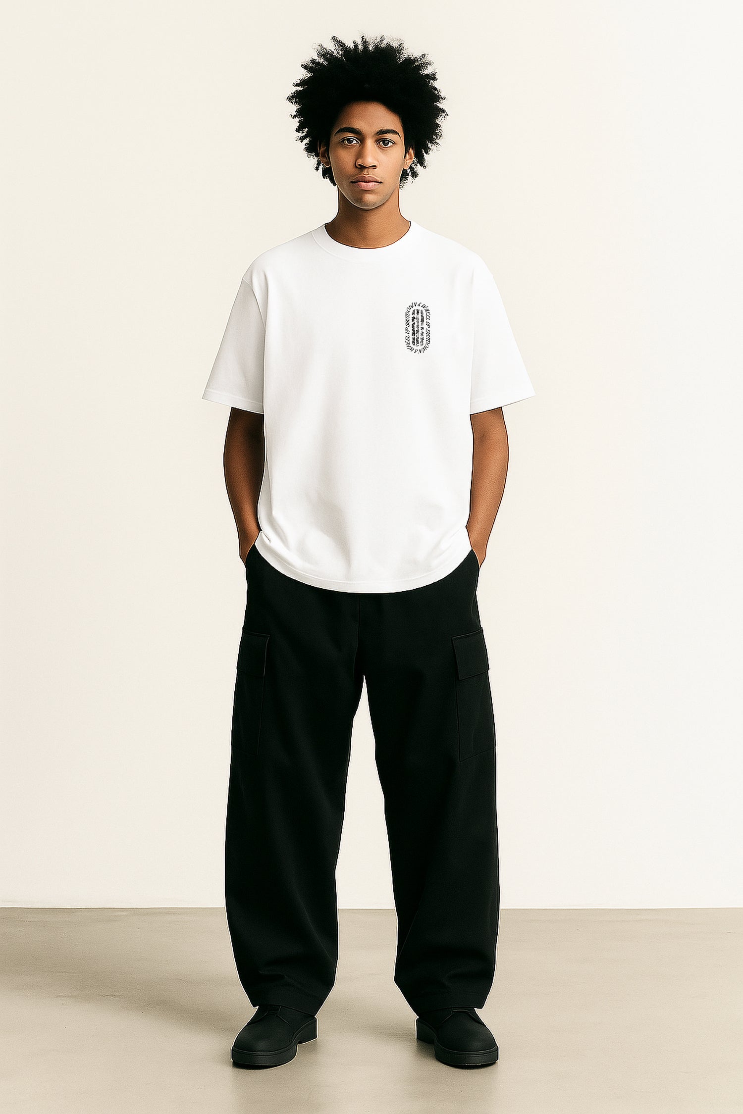 White Pusha T-Shirt - Black Print