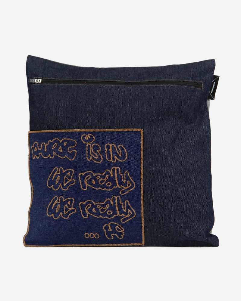 Walé Adeyemi Denim Sleeve Cushion denim cushion