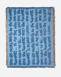 Graf Woven Throw - Blue/Rust
