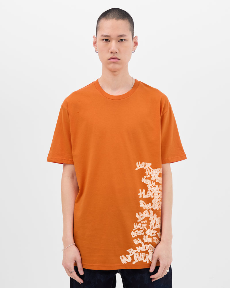 Hendrix T-shirt - Orange/White