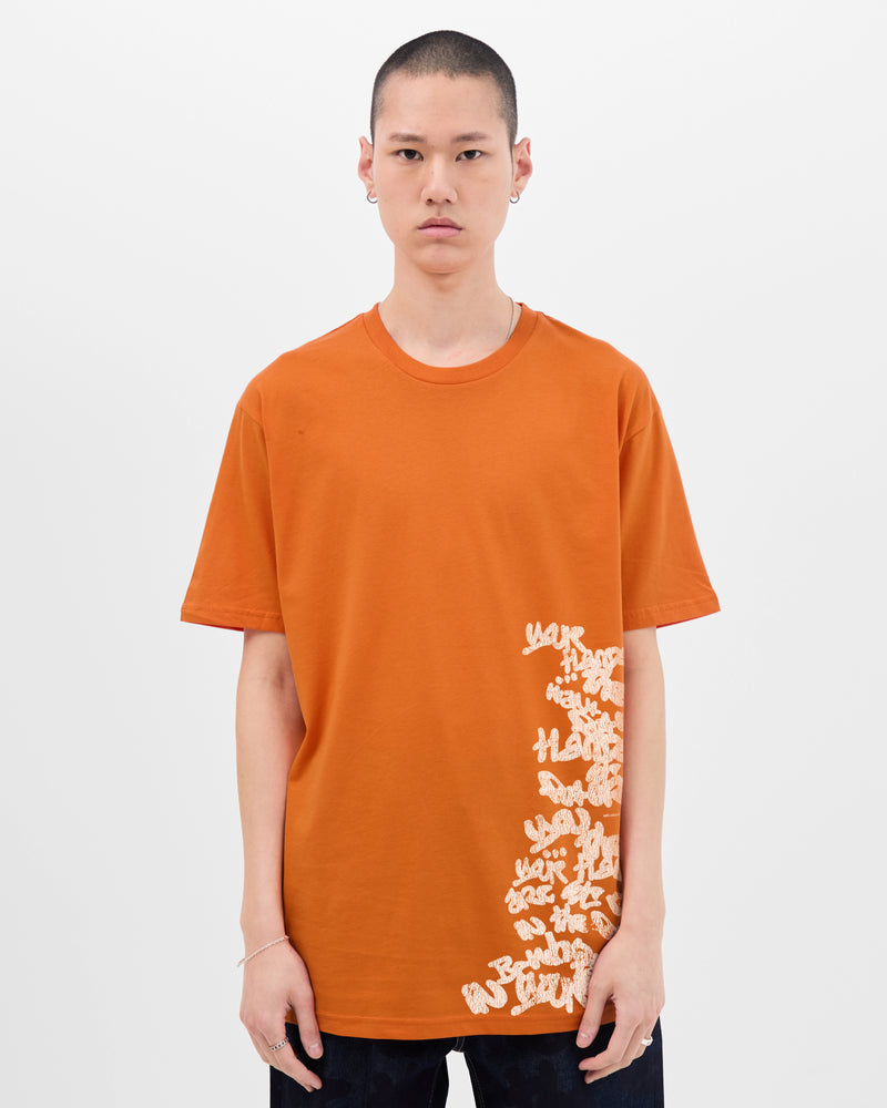 Hendrix T-shirt - Orange/White