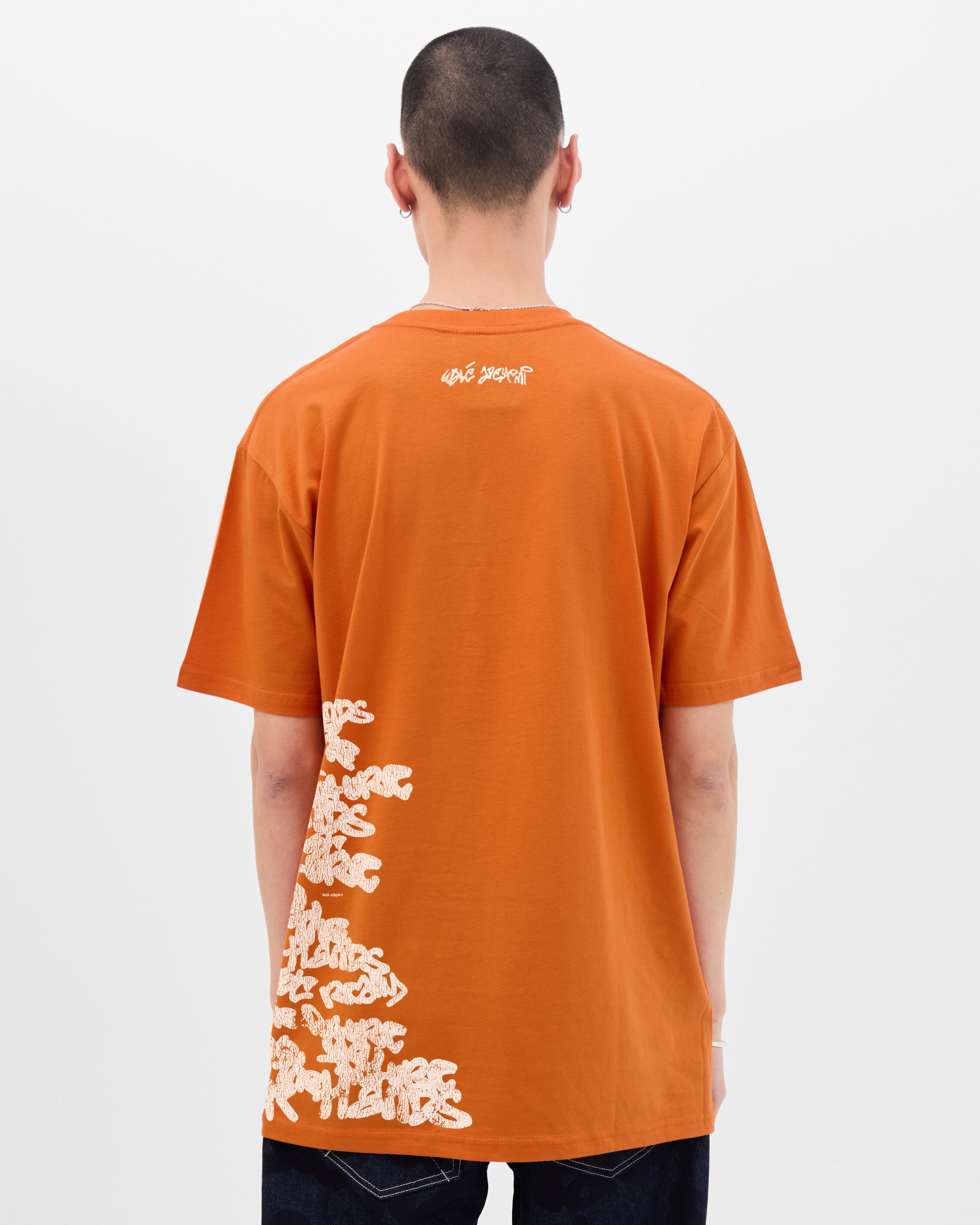 Hendrix T-shirt - Orange/White