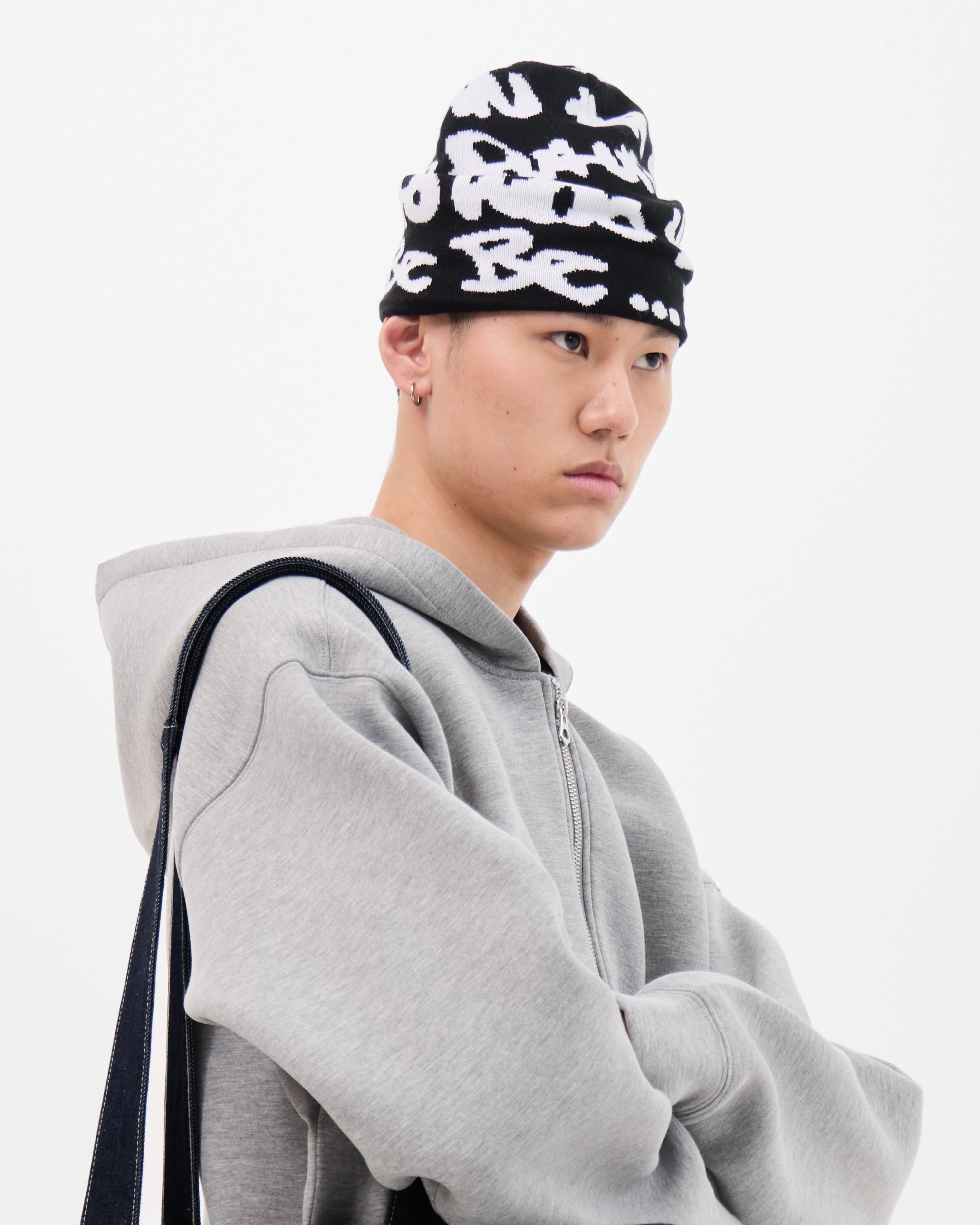 Heritage Beanie - Black/White
