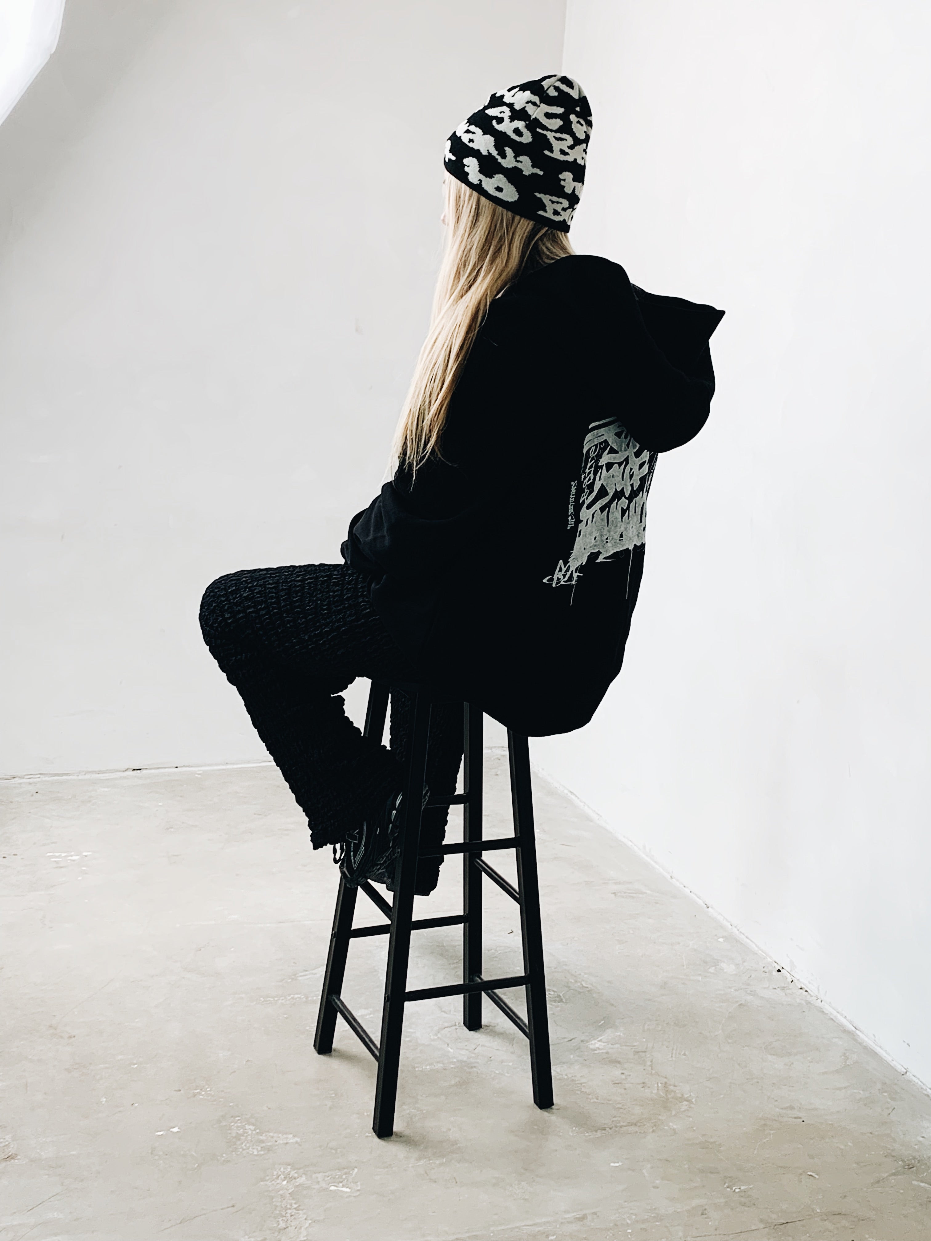 Black & White Graffiti Beanie