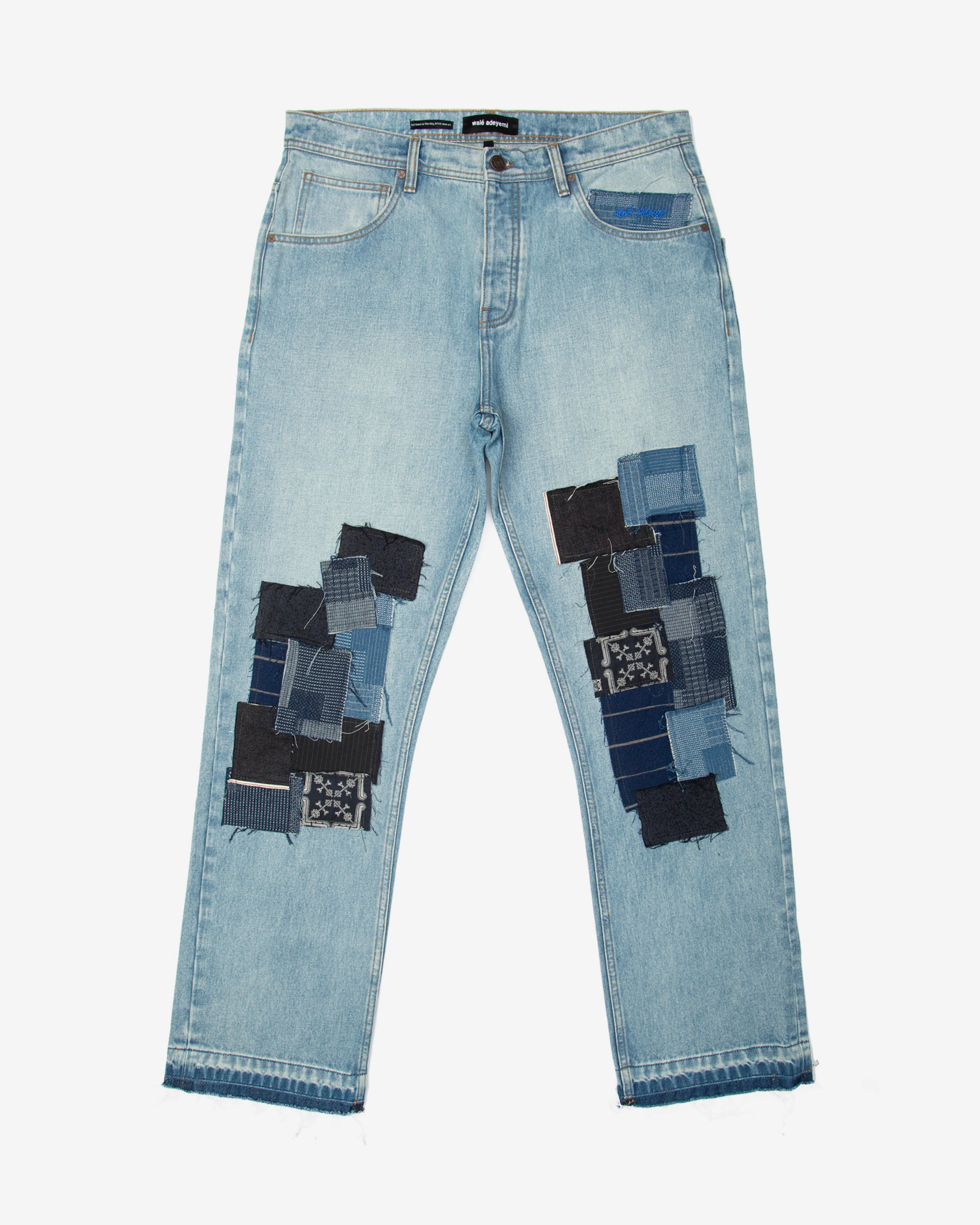 LP One-of-One Patchwork Denim Jean flat front