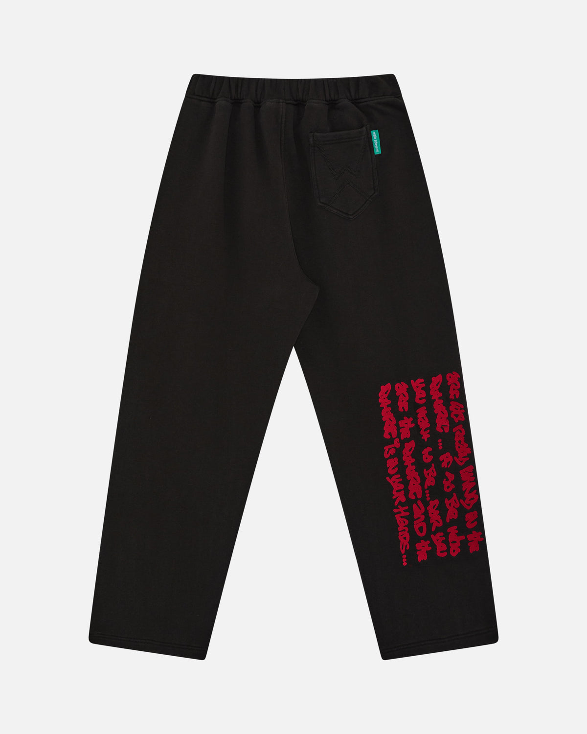 Walé Adeyemi Verse Jogger in Black/Red, flat on white, back