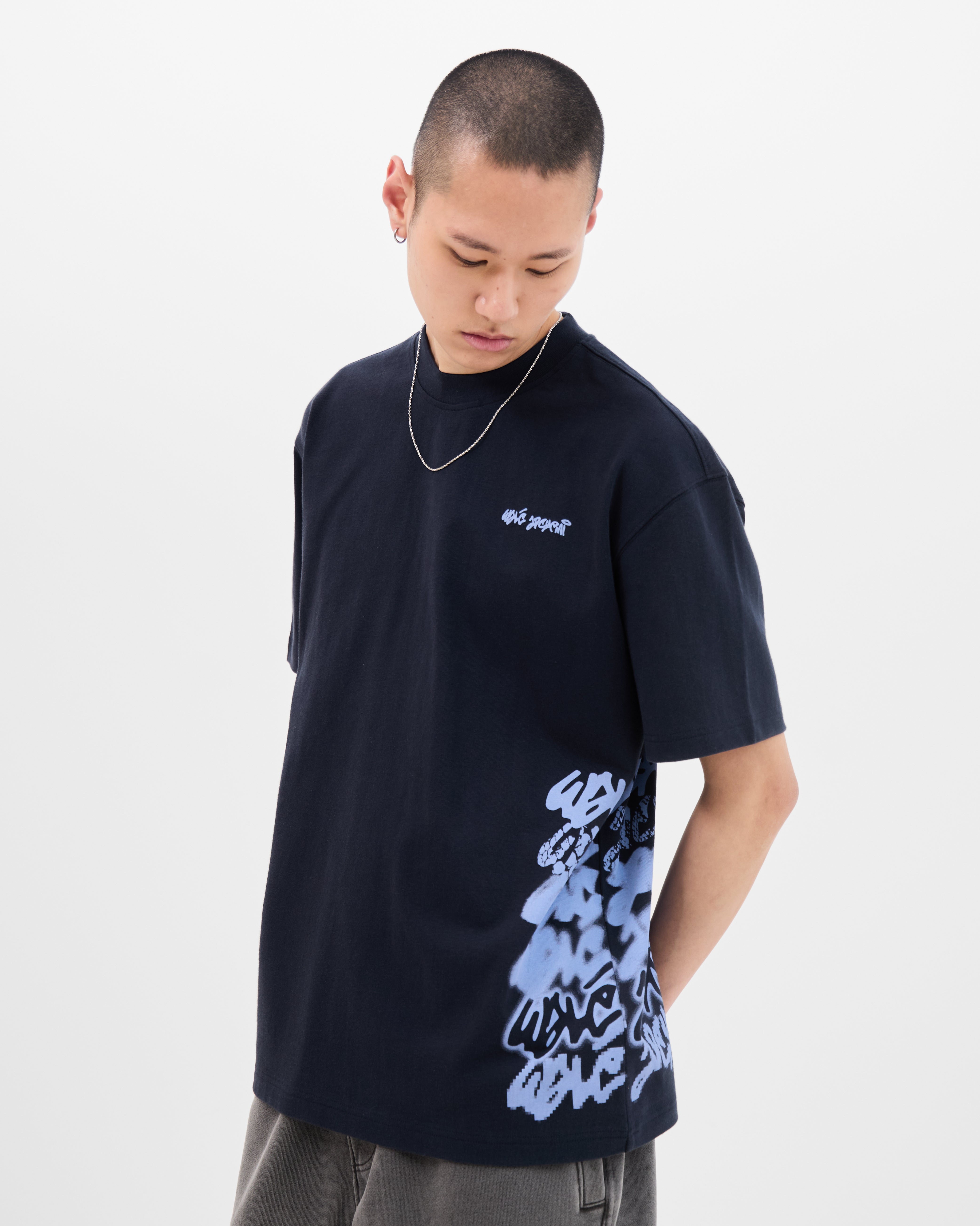 Column T-shirt - Blue/Light Blue