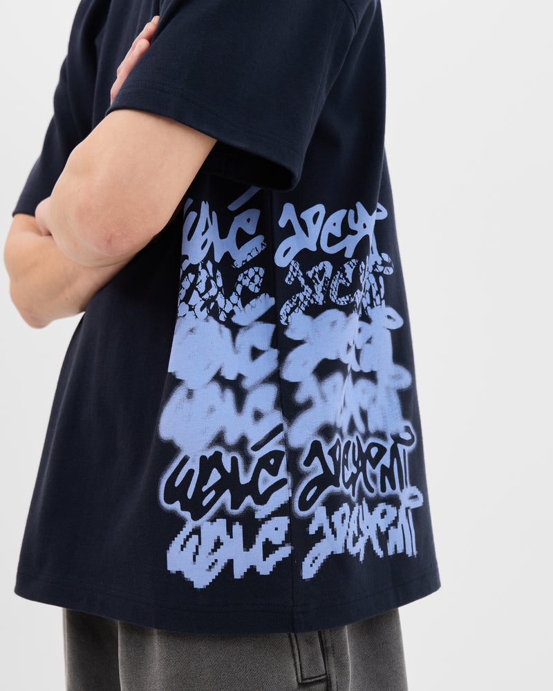 Column T-shirt - Blue/Light Blue