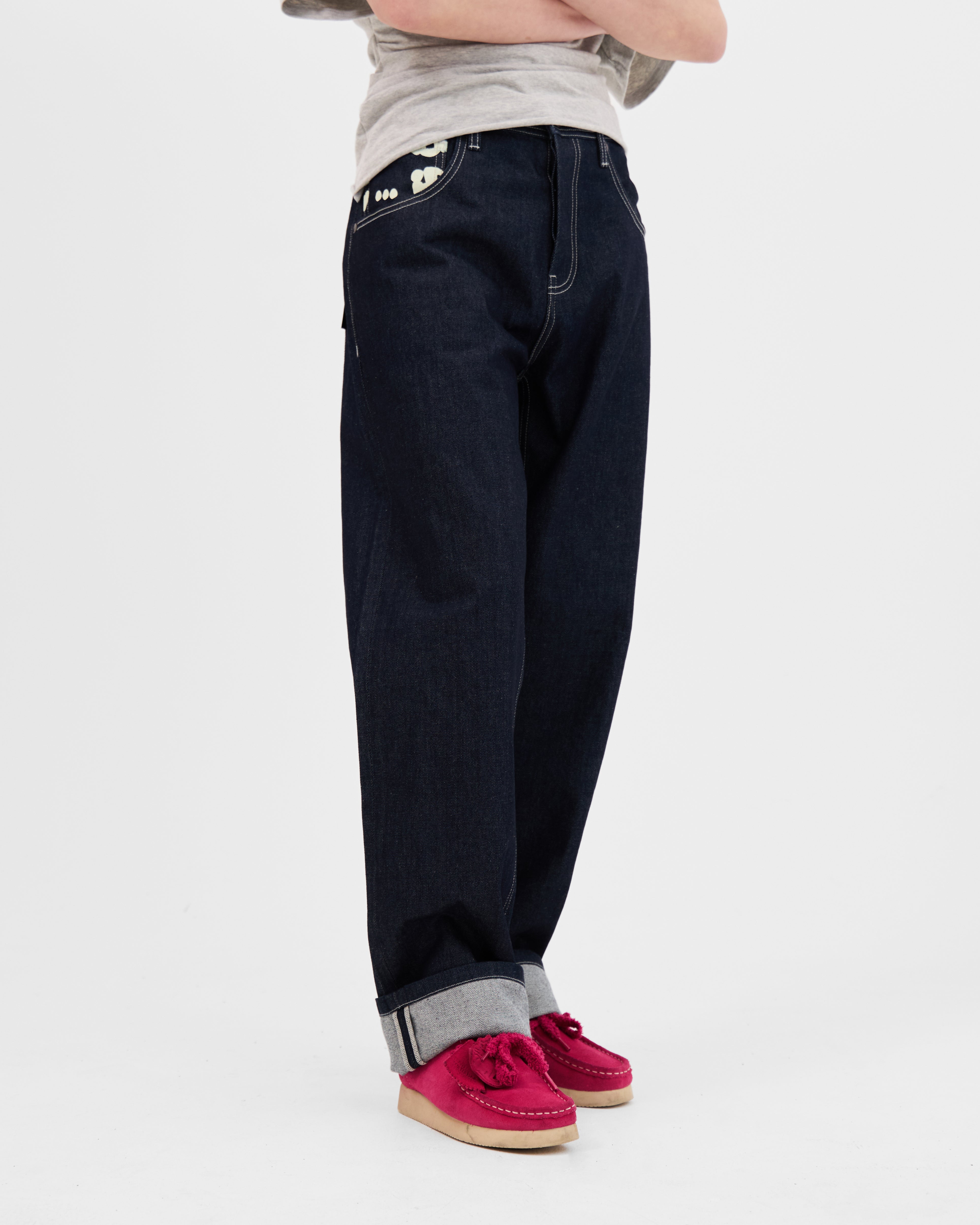 Archive Graf Denim Jeans - Navy/Lemon