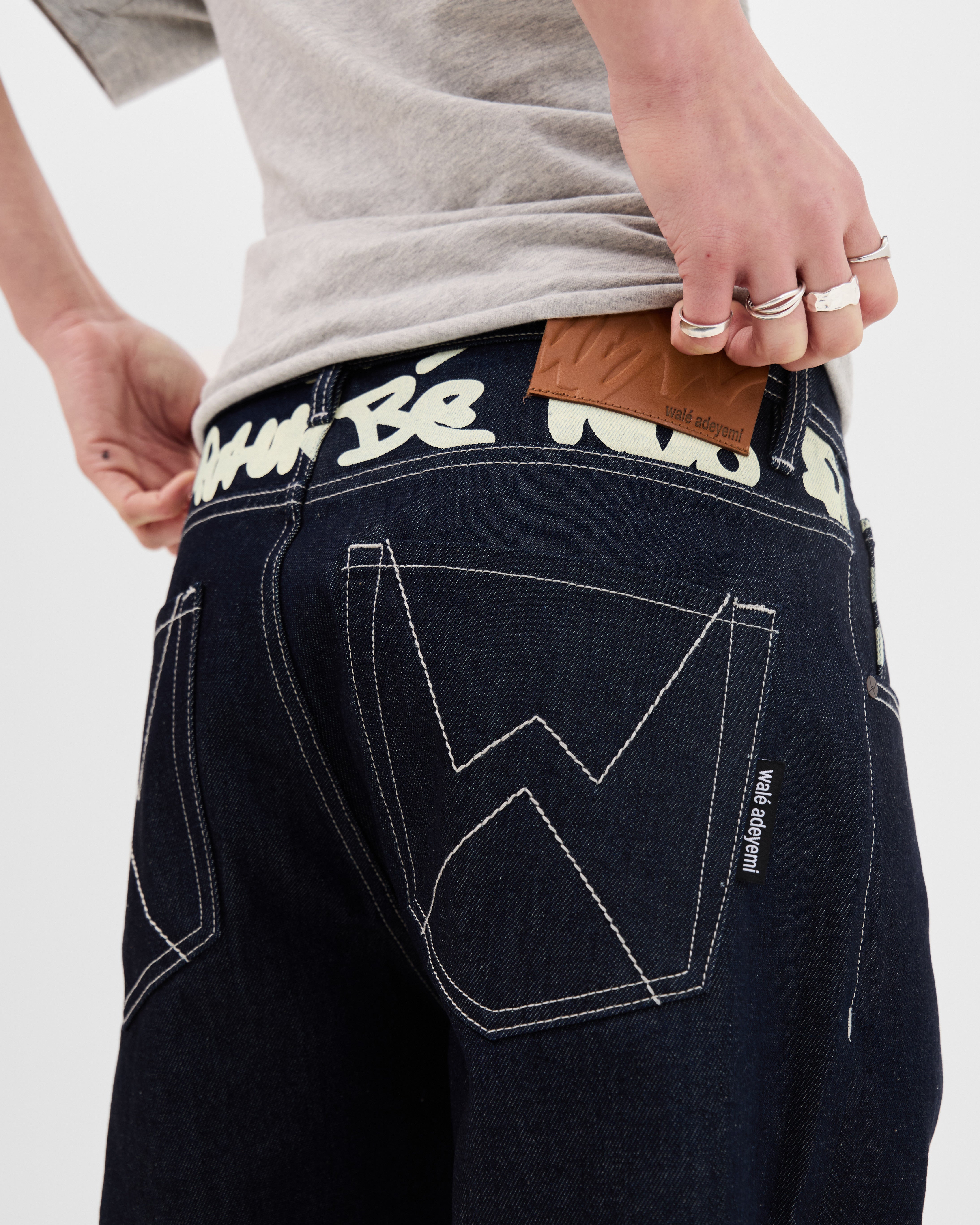 Archive Graf Denim Jeans - Navy/Lemon