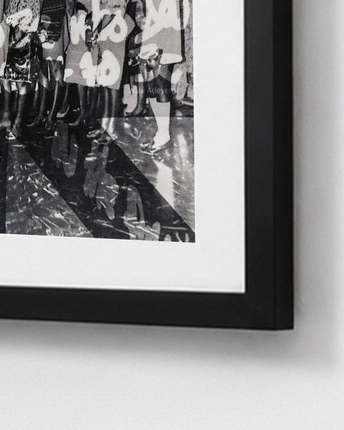 Walé Adeyemi Diaspora Dance Floor framed artwork, detail view