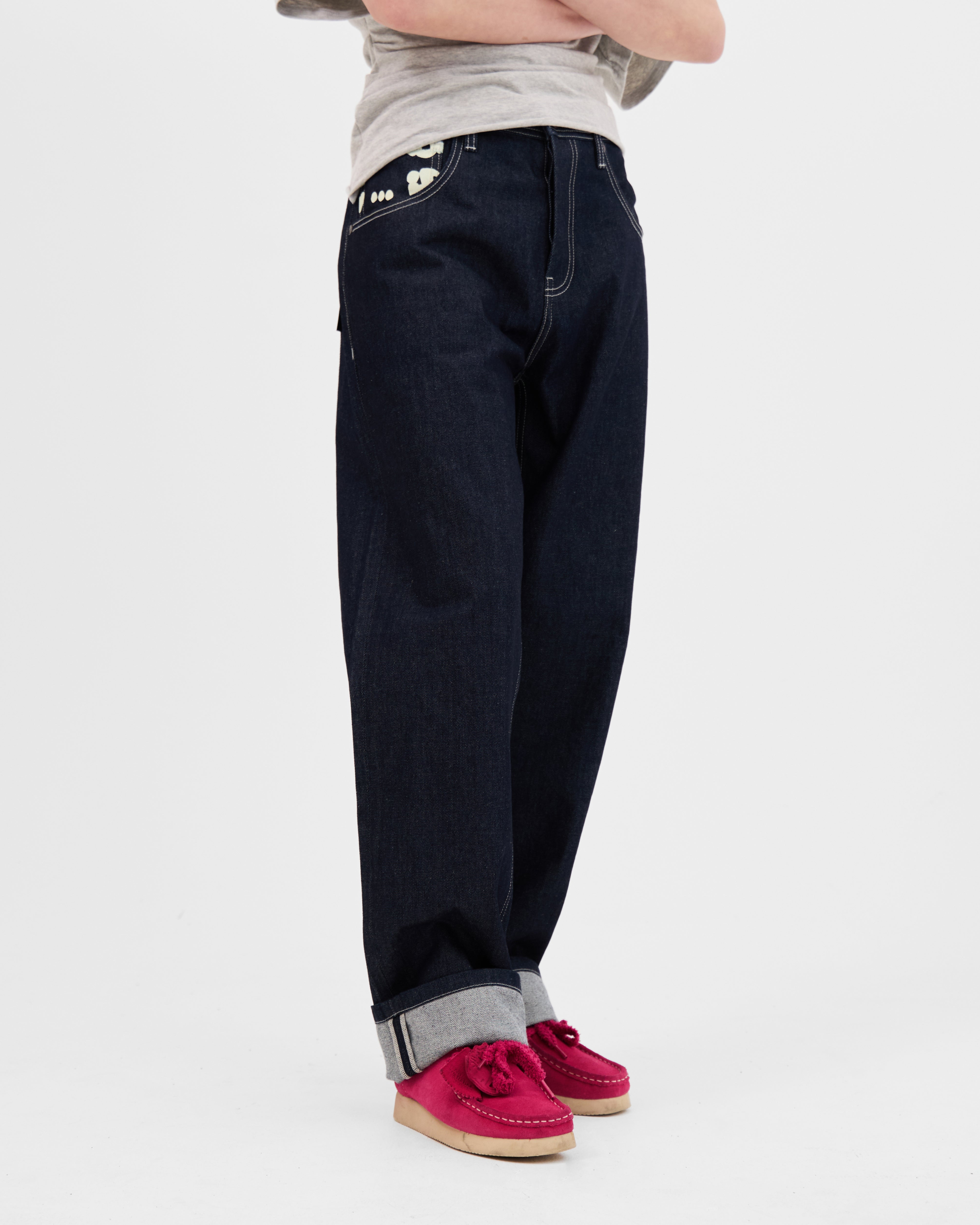 Archive Graf Denim Jeans - Navy/Lemon
