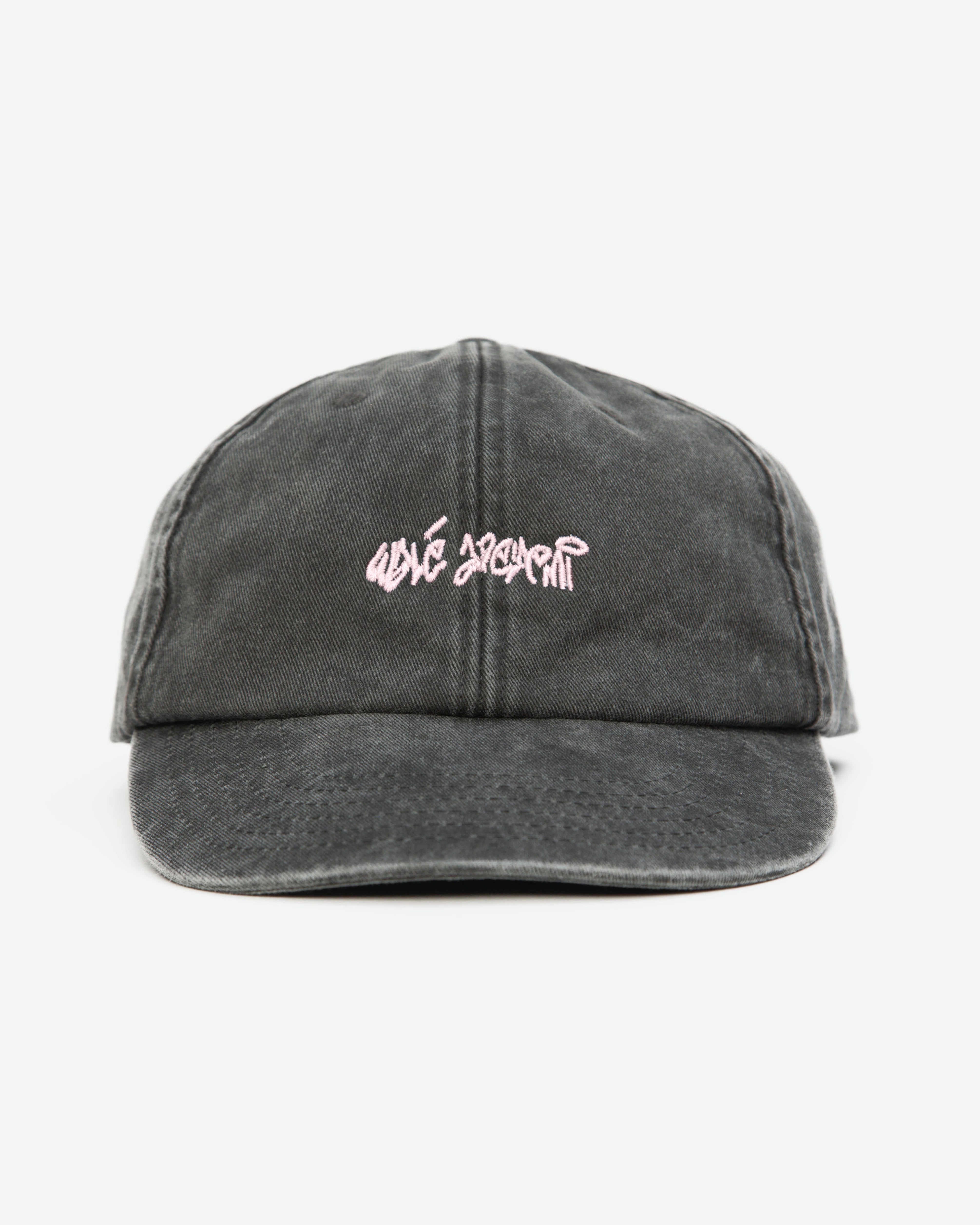 Walé Adeyemi Chorus Cap six-panel graffiti cap in Grey/Pink