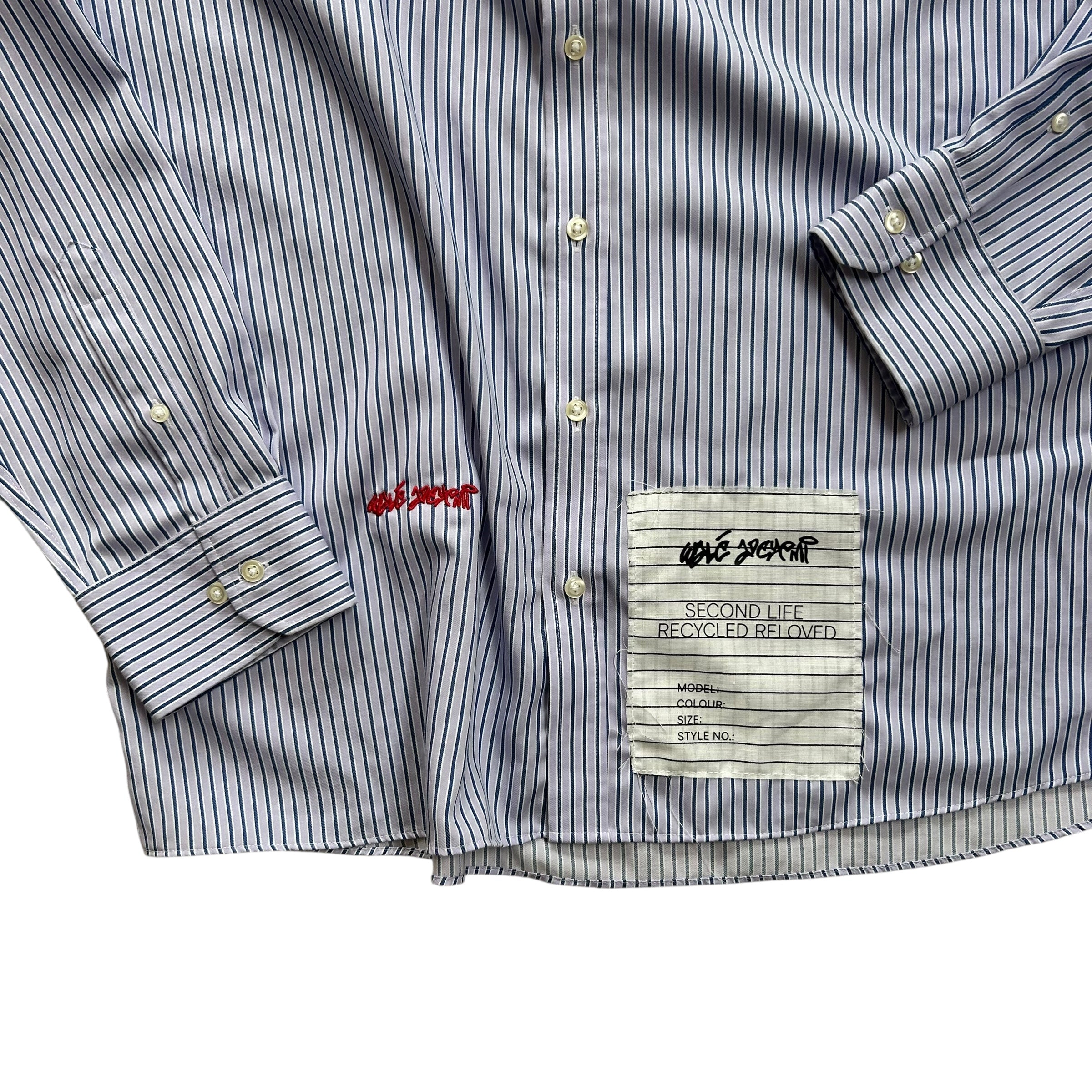 Purple Blue Striped Second Life Shirt