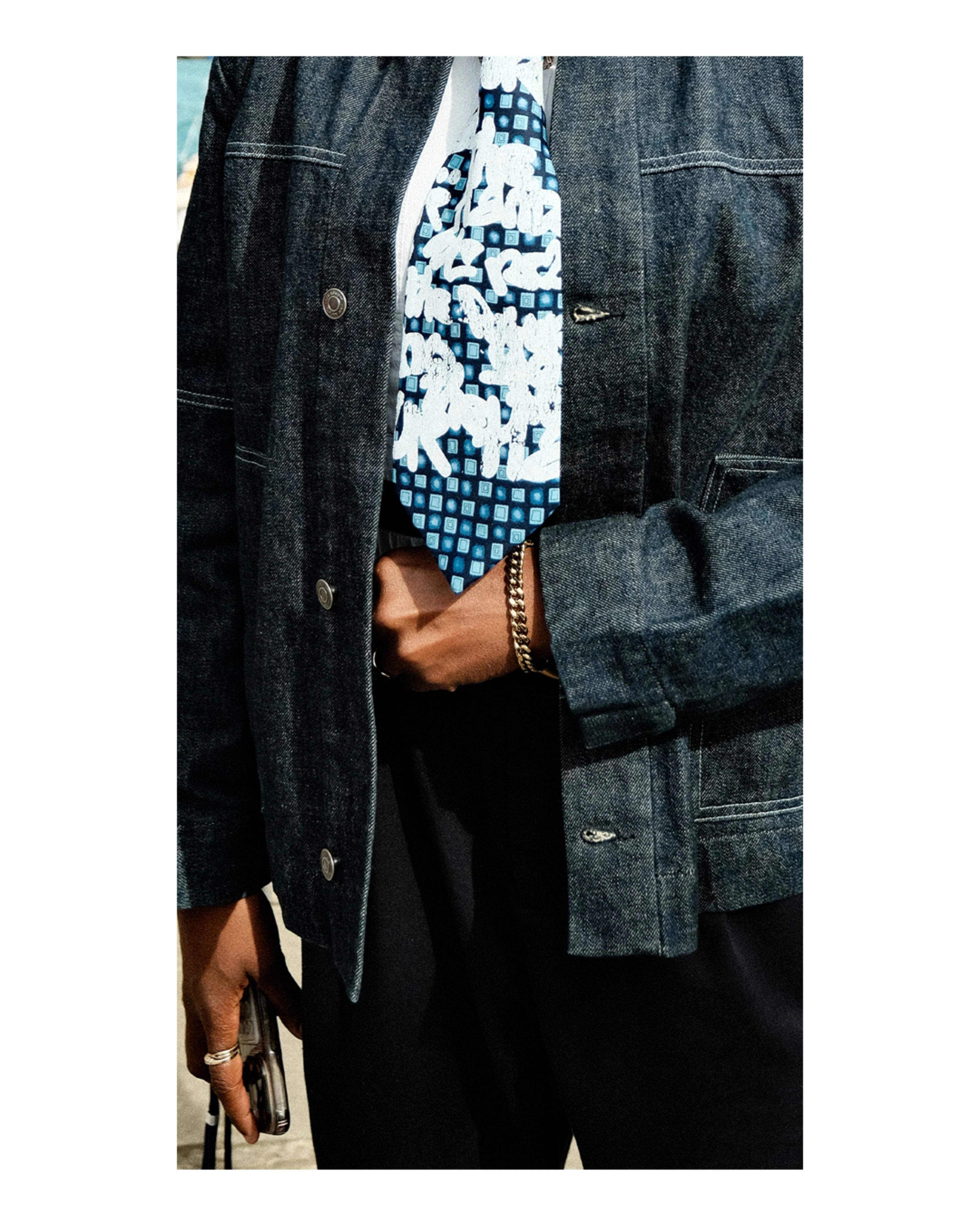 Walé Adeyemi Second Life Printed Tie, graphic detail view
