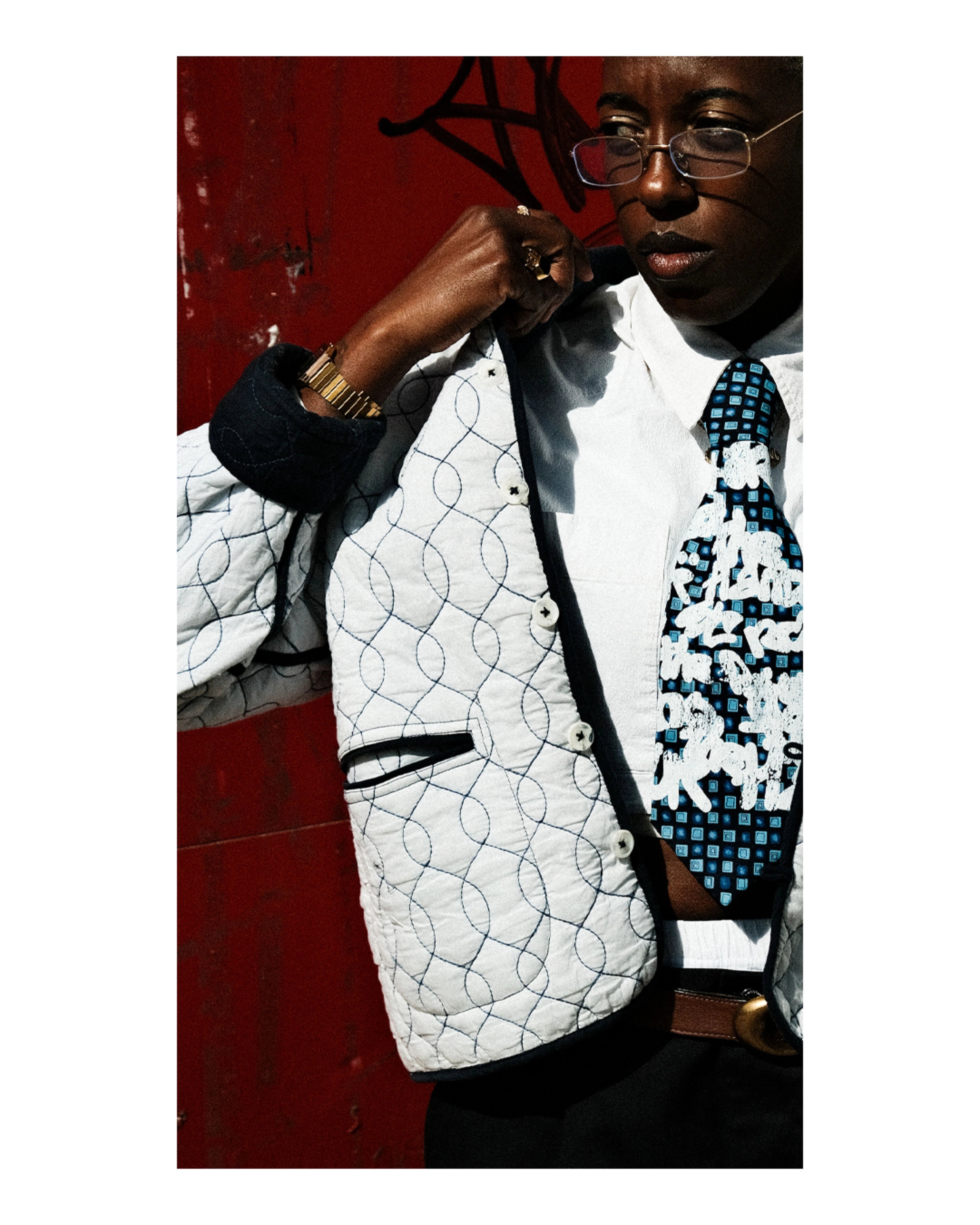 Walé Adeyemi Second Life Printed Tie, alternate graphic detail view