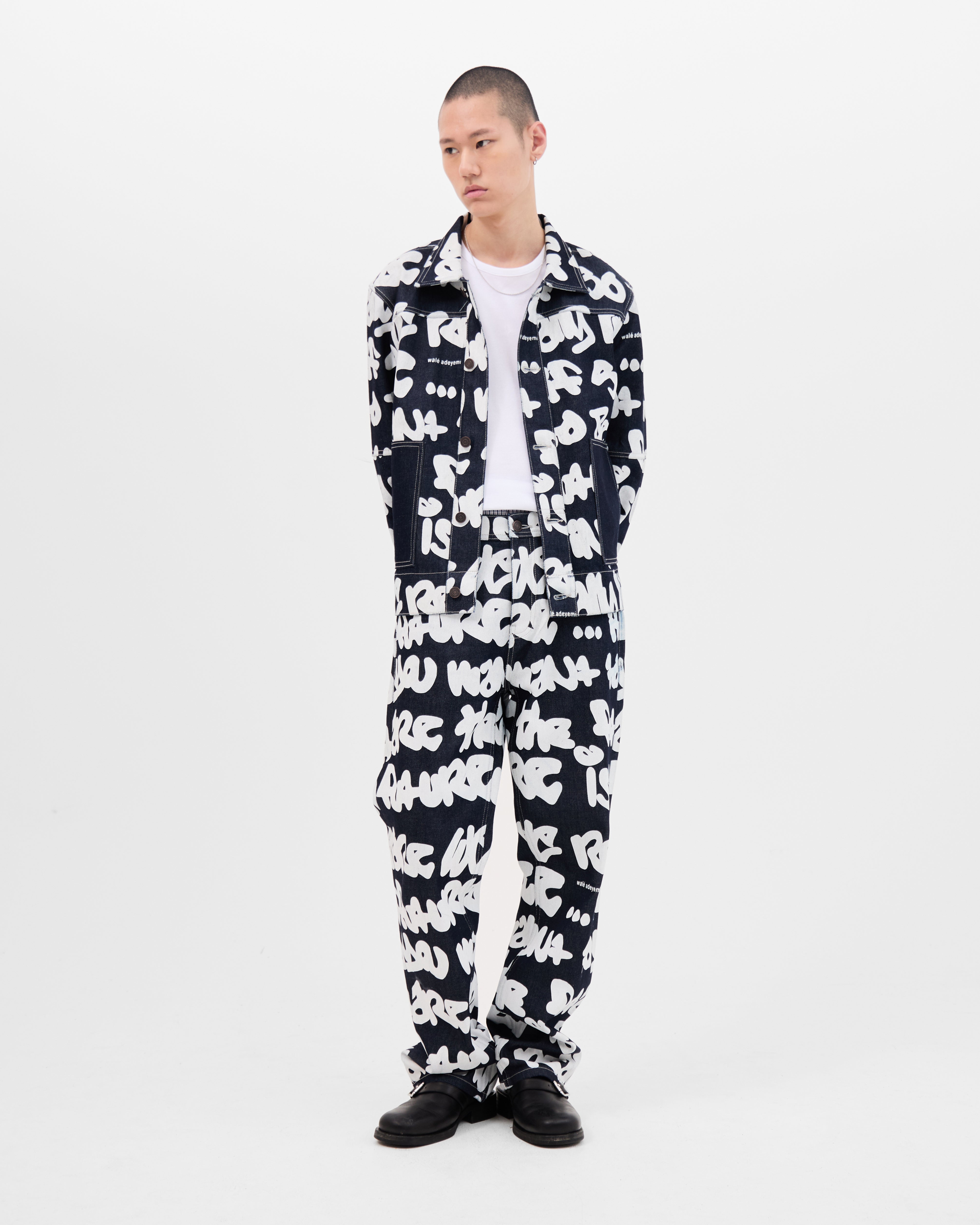 Sound Clash Jeans - Blue/White