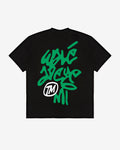 Vinnie T-shirt - Black/Green