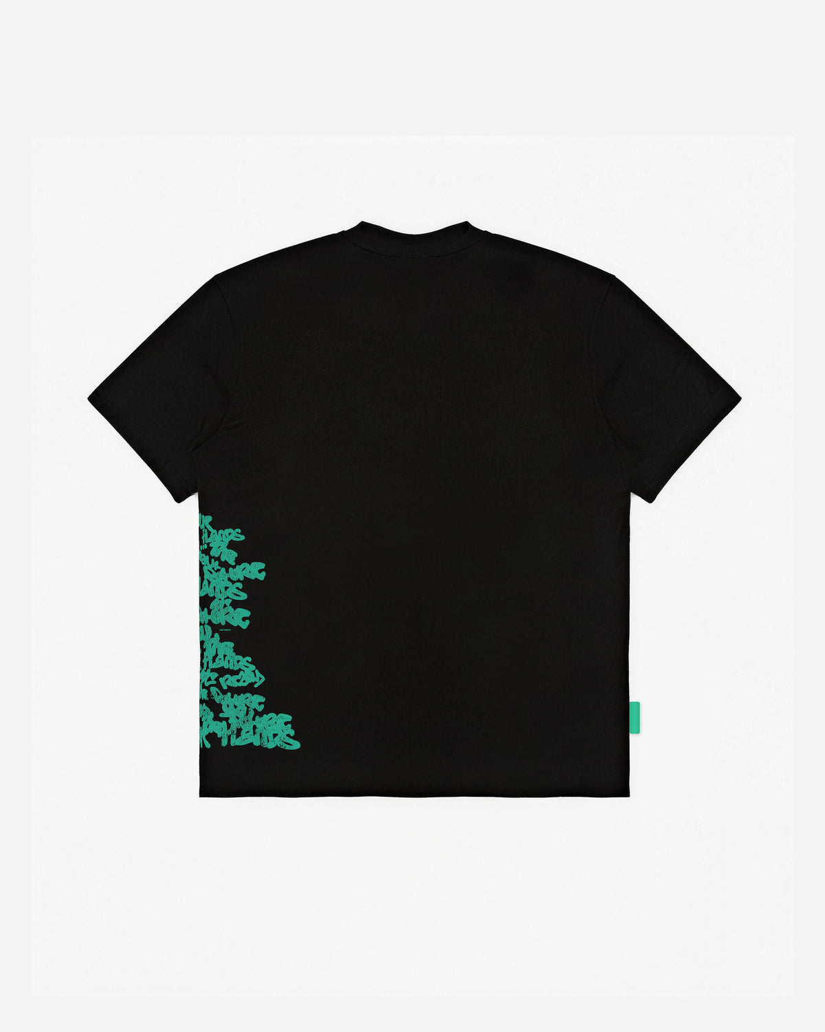Walé Adeyemi Hendrix T-shirt in Black/Green, flat on white, back