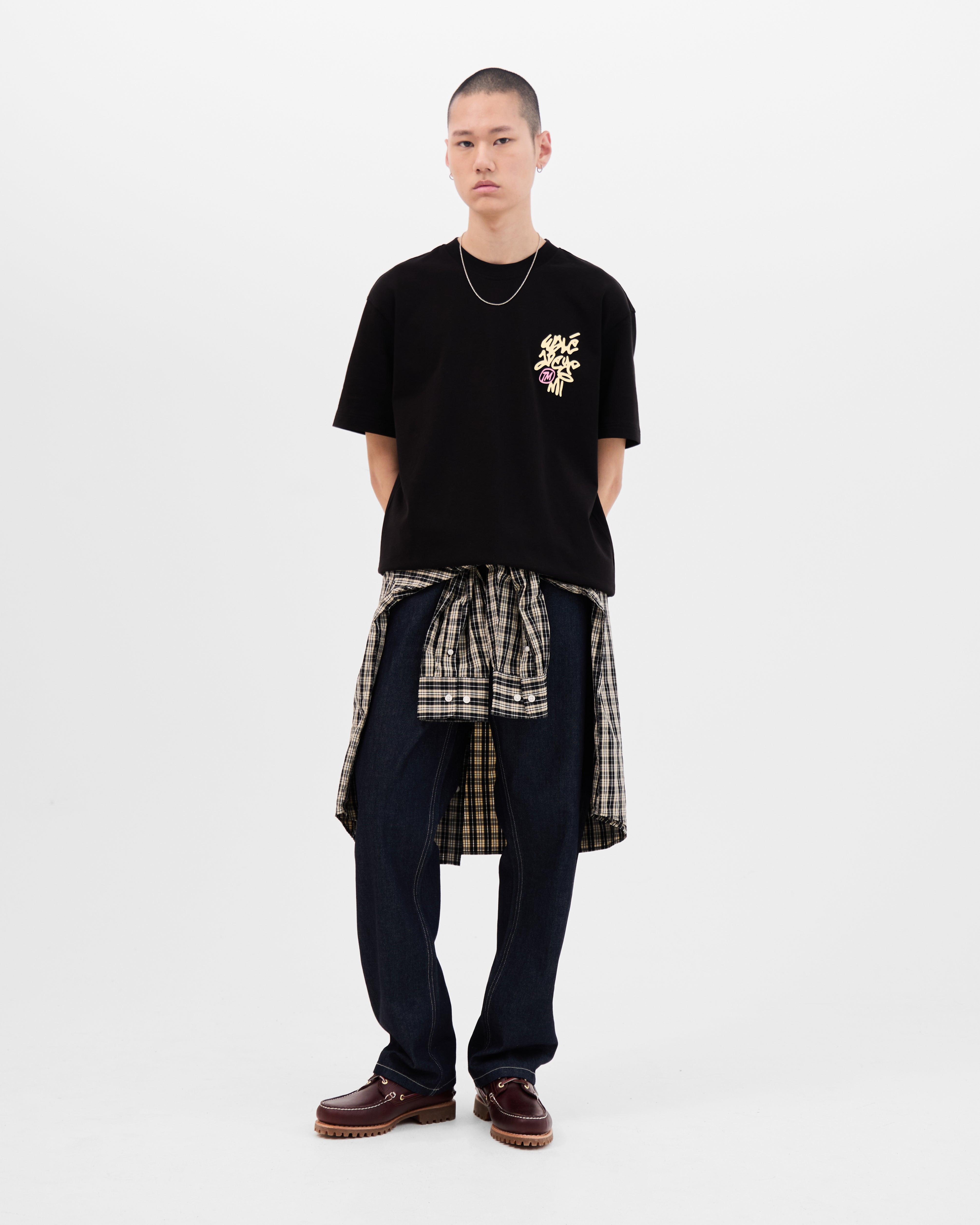Vinnie T-shirt - Black/Lemon