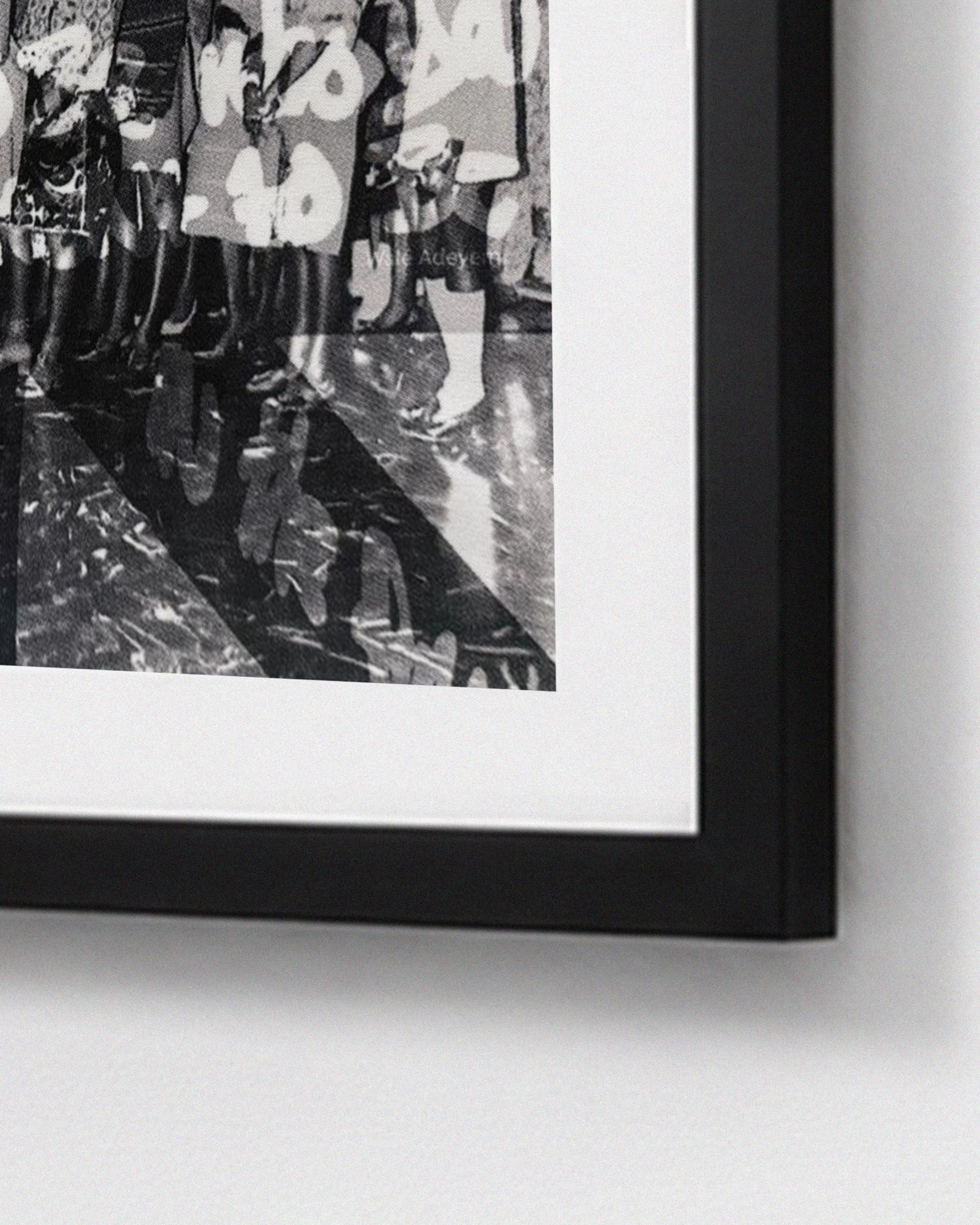 Walé Adeyemi Diaspora Dance Floor framed artwork, detail view