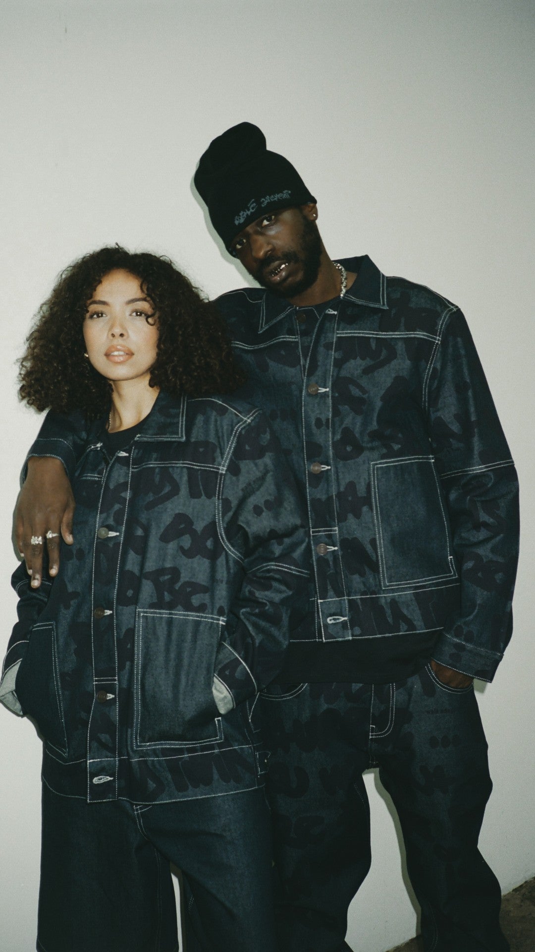 Sound Clash Denim Jacket - Navy/Blue | Wale Adeyemi