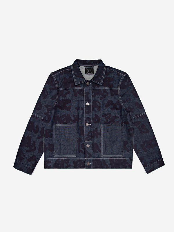 Sound Clash Denim Jacket - Navy/Blue