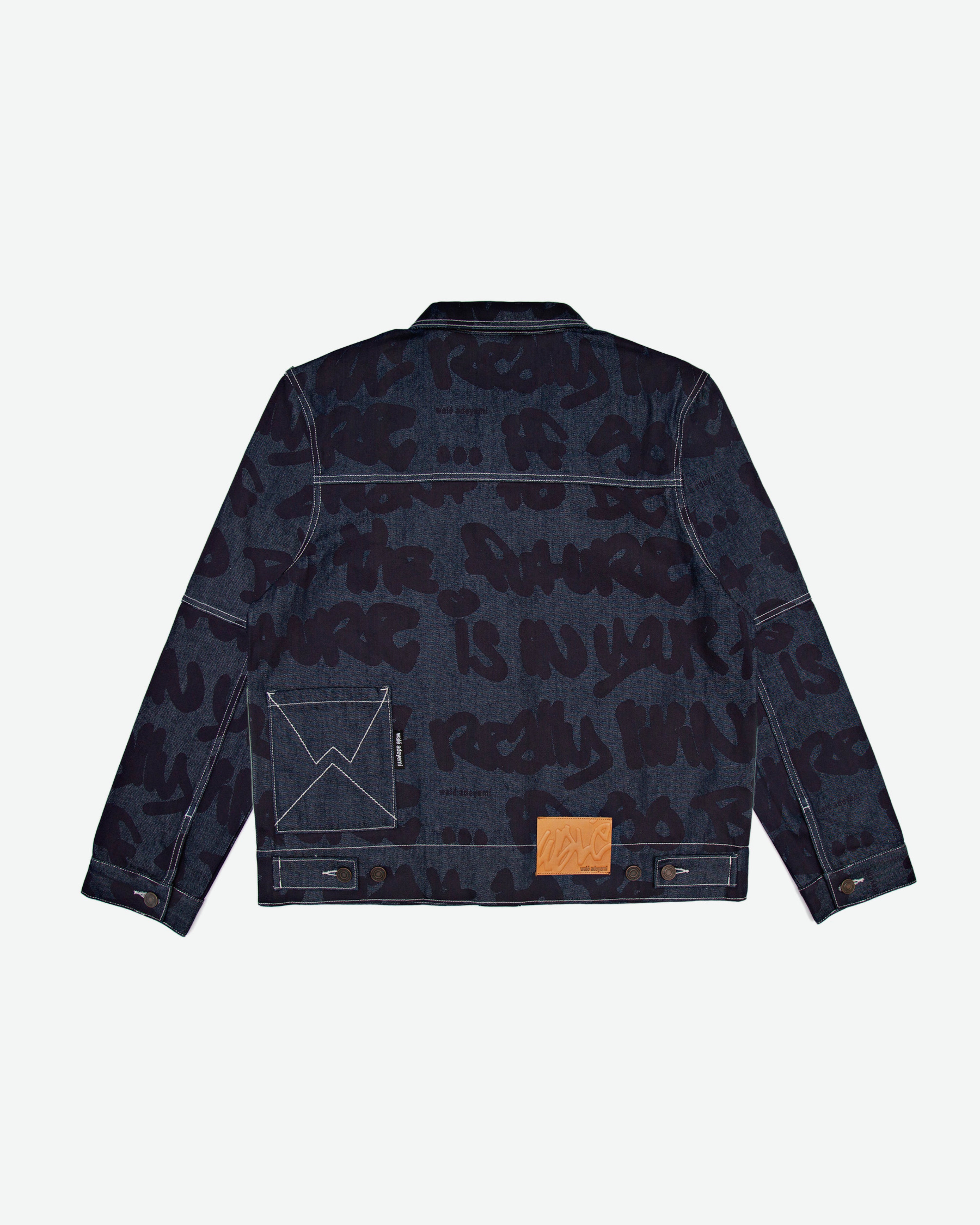 Sound Clash Denim Jacket - Navy/Blue | Wale Adeyemi