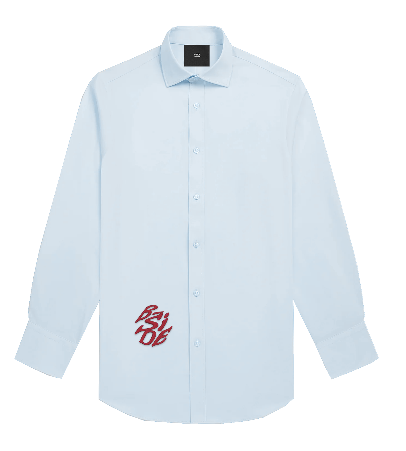 Baby Blue Second Life Graded Shirt - Red Print