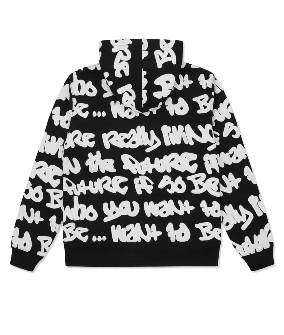 Miles Hoodie - White Print